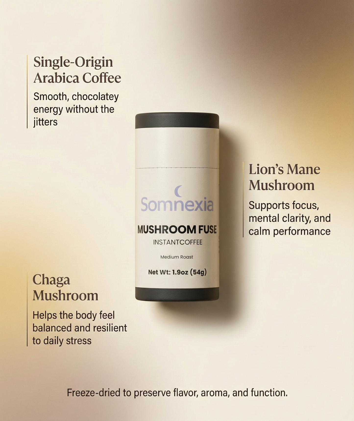 Mushroom Fuse Instant Coffee (Medium Roast)